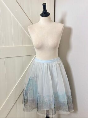 LC Lauren Conrad Disney Cinderella Tulle Skirt w/ Watercolor Hem Size M fairy